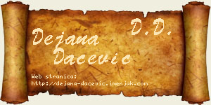 Dejana Dačević vizit kartica